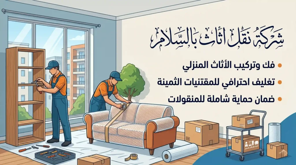 خدمات افضل شركة نقل اثاث بالسلام